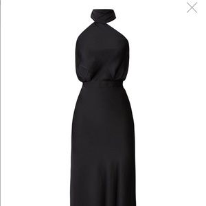 Juan Carlos Obando off set halter gown in black
